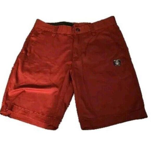 VOLCOM Frckn Stacker Shorts Size 30 Red‎ Modern Fit AB-140 - Picture 1 of 9